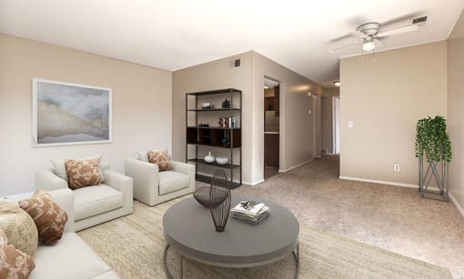Living room with furniture