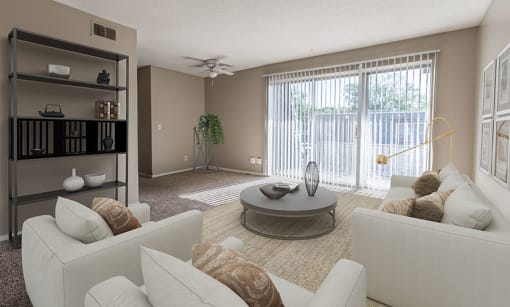 Living room with furniture