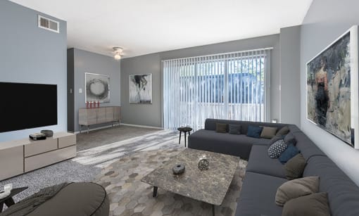 Living room with furniture