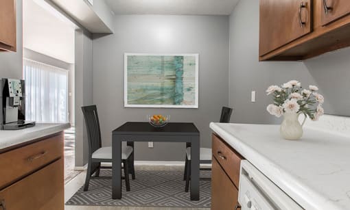 dining room with table