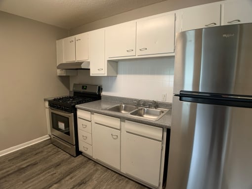 kitchen with cabinets and stainless steel appliances