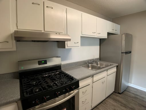 kitchen with cabinets and stainless steel appliances