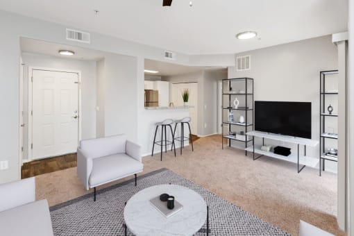Equestrian Apartment Homes Model Living Room and Entryway