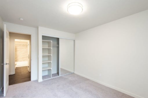 12 Central Square 2 Bedroom, second bedroom with carpet and closet