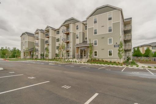 The Elwood Apartments Building Exterior and Parking Lot