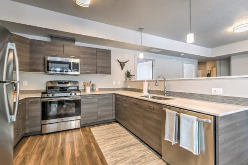 Prelude at Paramount Apartments Model Kitchen
