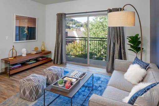 Boathouse Apartments Model Living Room