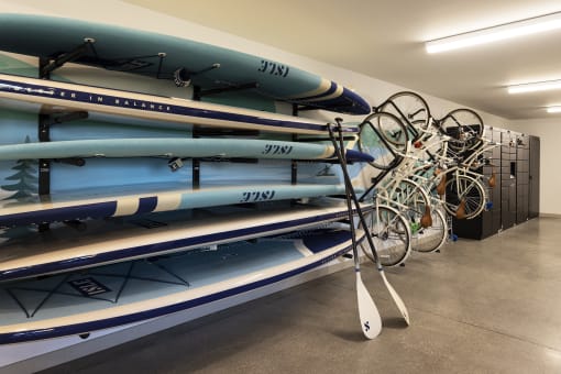 Bo Apartments paddle board storage