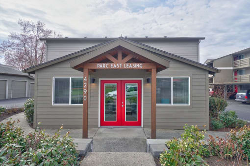 Parc East Apartments leasing office exterior