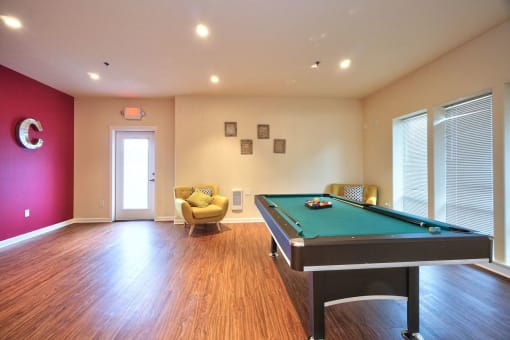 Springwater Crossing clubhouse pool table