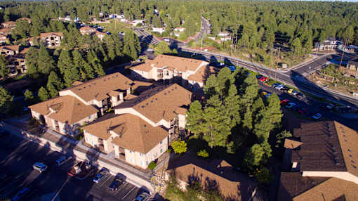 Overhead view of Table Rock Apartment Homes in Flagstaff, AZ