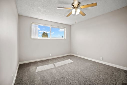Atrium at West Covina Apartments Bedroom with Ceiling Fan
