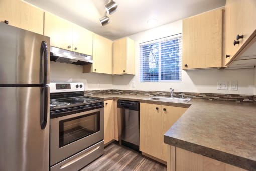 Block 88 Kitchen with range and refrigerator