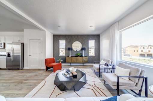 BLVD 120 Townhomes in Pleasant Grove, Utah Model Living Room