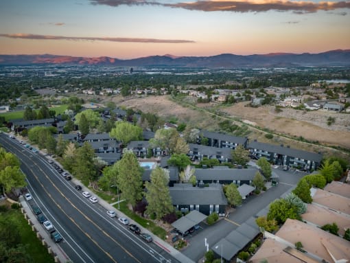 Ascent on Steamboat Apartments Drone shot of Community and Landscaping