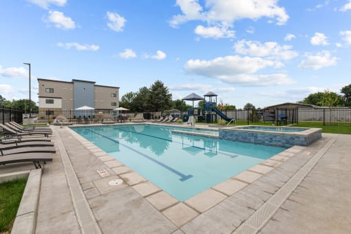 our apartments have a resort style pool