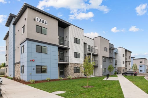 exterior shot of district 208 apartments