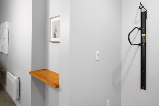 entry nook with bike rack