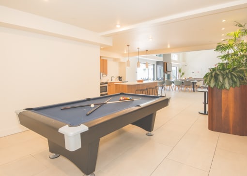 Meetinghouse Apartments Community Lounge with Pool Table