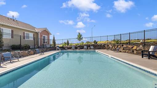 the swimming pool at our apartments