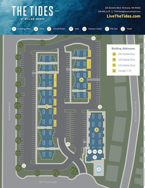 a map of the tides hotel and condo floor plans