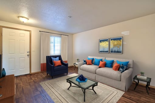 Parc East Apartments Staged Living Room