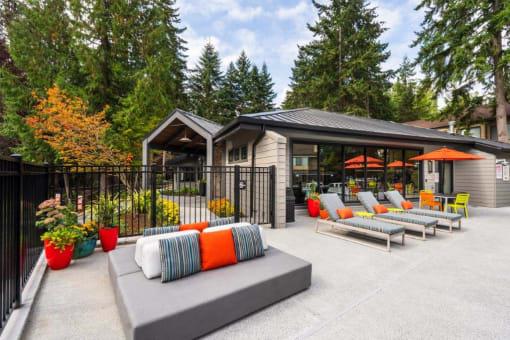 Park in Bellevue Clubhouse and Poolside Lounge Chairs