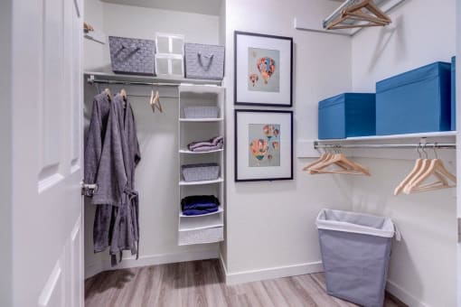 Park in Bellevue closet with hangers and robe