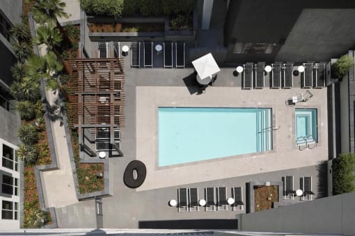 G12 Apartments Pool from Above