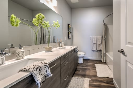 Prelude at Paramount Apartments Model Bathroom