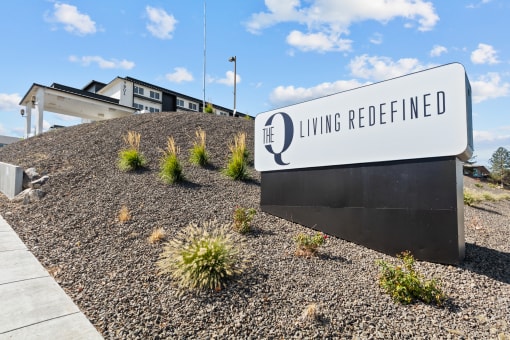 a building with a sign that reads the living reefed