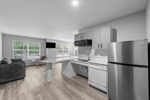 Studio Domain Apartments in Austin, Texas Model Kitchen