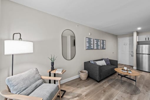 Studio Domain Apartments in Austin, Texas Model Living Room