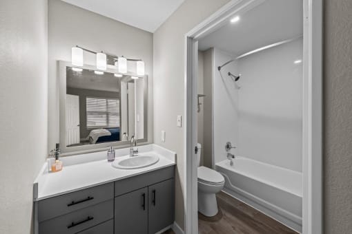Studio Domain Apartments in Austin, Texas Bathroom