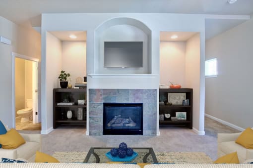 Springwater Crossing Apartments fireplace