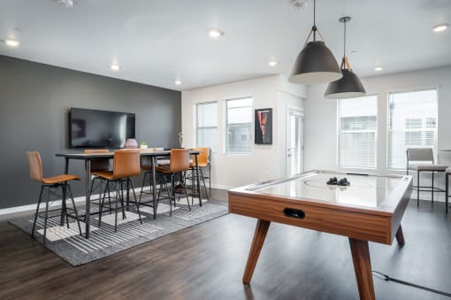 The Vaughn Apartments in Portland, Oregon Clubhouse Lounge with Games