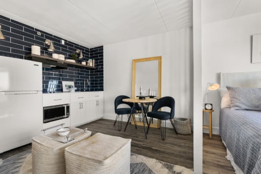 The Franklin Model Living Area and Kitchen