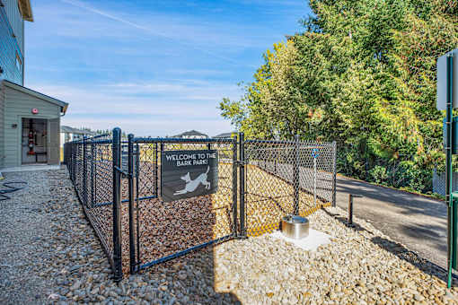 A sign welcomes visitors to Bark Park.