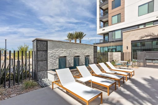Trovita Rio Apartments in Tempe, Arizona Poolside Lounge Chairs