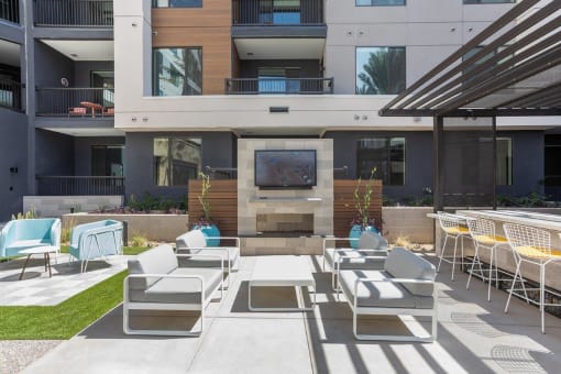 Trovita Rio Apartments in Tempe, Arizona Patio with Seating