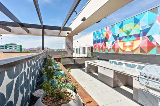 Trovita Rio Apartments in Tempe, Arizona Patio with BBQ