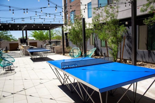 Trovita Rio Apartments in Tempe, Arizona Patio with Ping Pong