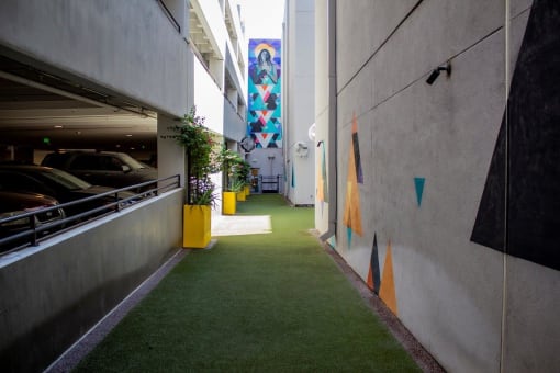 Trovita Rio Apartments in Tempe, Arizona Parking Garage and Alleyway