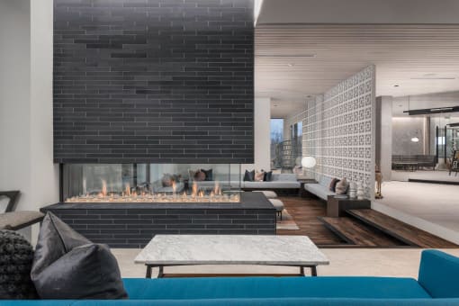 Trovita Rio Apartments in Tempe, Arizona Clubhouse Lounge with Fireplace