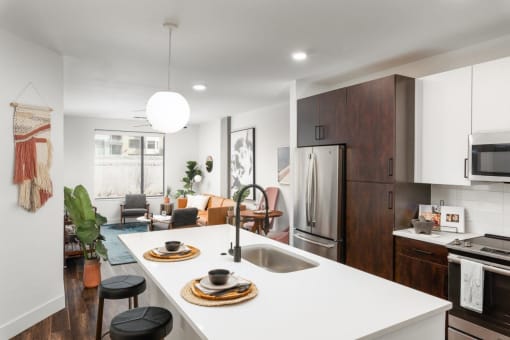 Trovita Rio Apartments in Tempe, Arizona Model Kitchen with Island