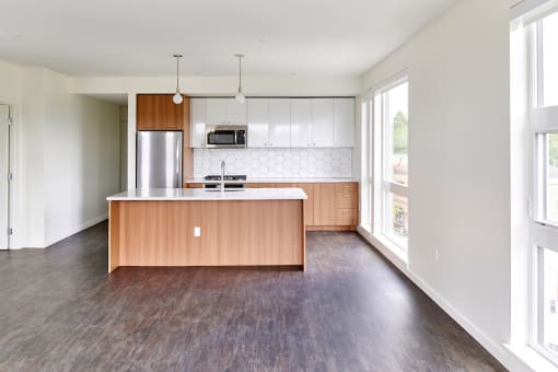 Multnomah Station Apartments kitchen with open space