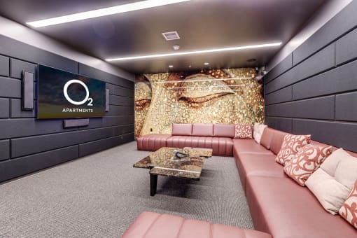 O2 Apartments Seating Area and Television
