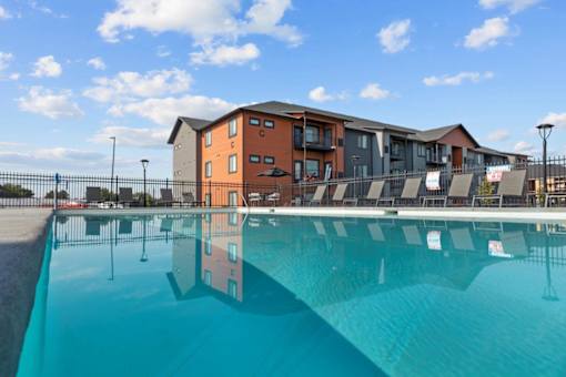 our apartments showcase an unique swimming pool