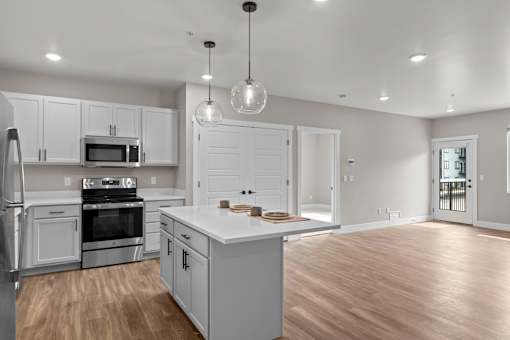 the heights on capitol hill apartments kitchen and living room