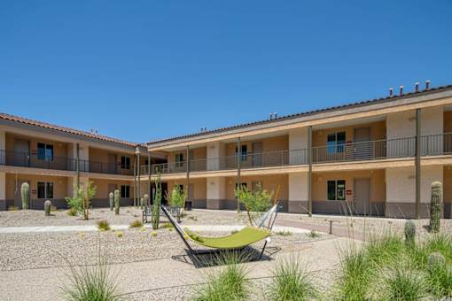 Villa Cielo Cortaro Apartments in Tucson, Arizona Exterior and Hammock Courtyard